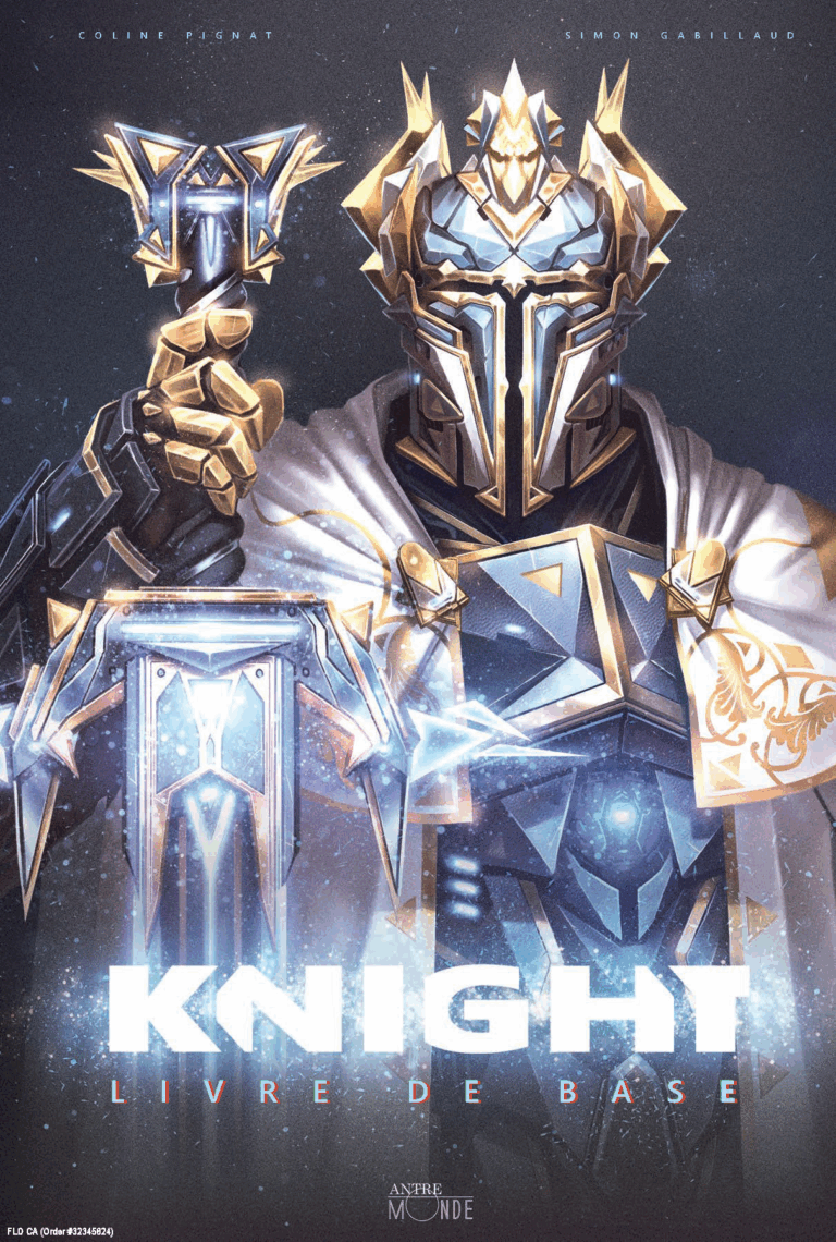 Couverture du livre de base Knight représentant Arthur en méta-armure.